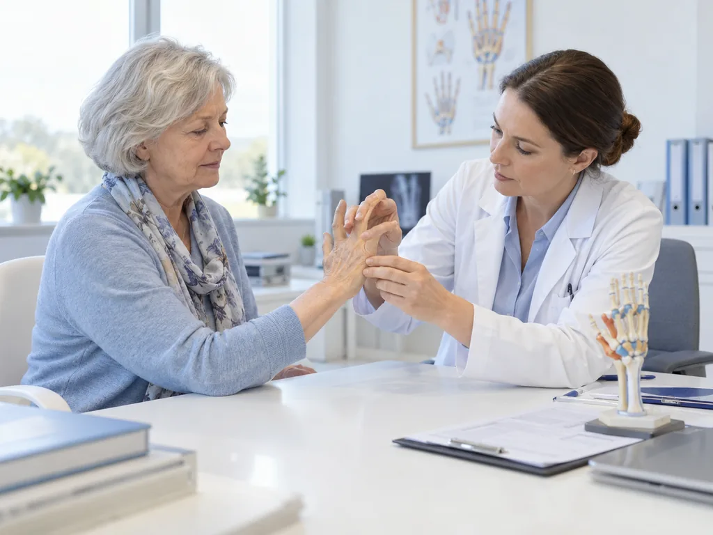 Rheumatologische Untersuchung von Hand und Handgelenk