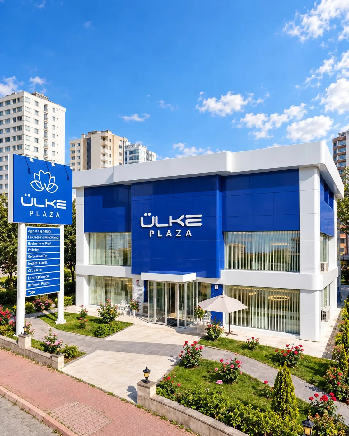 Ülke Plaza in Kayseri – Gebäude und Eingang mit Ülke Plaza Beschilderung